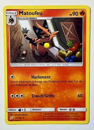 Carte Pokémon Matoufeu 90pv 21/181, brand: Pokémon, condition: Good, €1.00, €1.75 includes Buyer Protection Pro