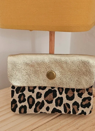 Petit porte monnaie en cuir 🐆 Léopard doré the genuine leather, brand: The Genuine Leather, condizioni: Ottime, €12.90, €14.25 include la Protezione acquisti Pro