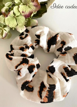 Chouchou scrunchie léopard graou crème, brand: SOIZ, condition: Very good, €4.00, €4.90 includes Buyer Protection