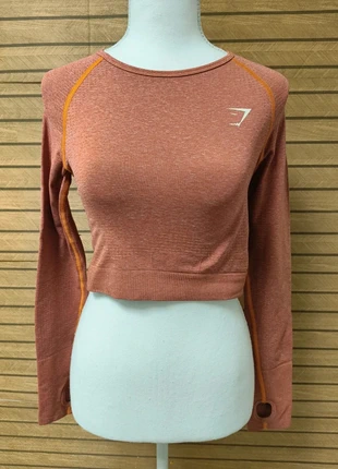 Crop top Gymshark – Femme – Taille M 38 – Orange – Seamless - Running Fitness Run, brand: Gymshark, condition: Very good, size: M / 38 / 10, €15.00, €16.45 includes Buyer Protection