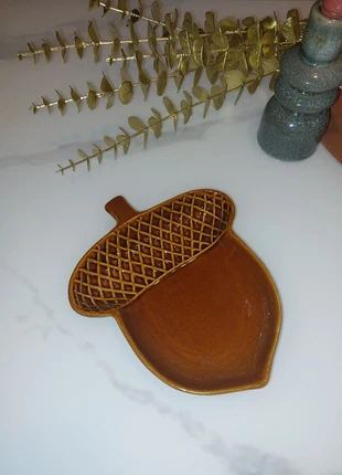 Coupelle apéritif / vide poche automne gland porcelaine, marque: Cosy Design, état: Neuf avec étiquette, 6,50 €, 7,53 € Protection acheteurs incluse