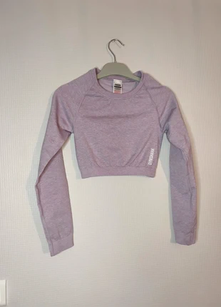 Crop top manches longues de sport gymshark rose, brand: Gymshark, condition: New with tags, size: S / 36 / 8, €15.00, €16.45 includes Buyer Protection