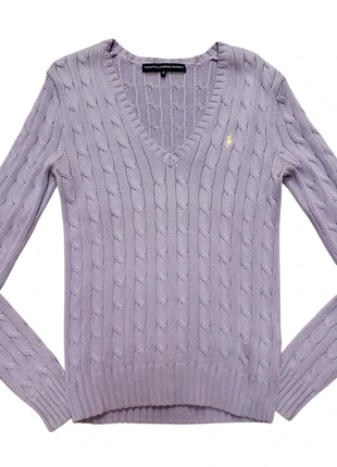 Pull Ralph Lauren torsadé lavande logo brodé - S, brand: Ralph Lauren, condition: Very good, size: S / 36 / 8, €29.00, €31.15 includes Buyer Protection