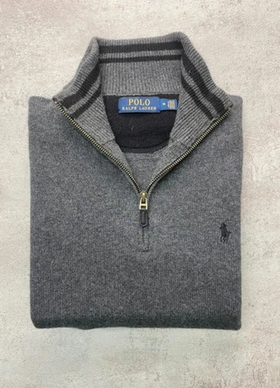 Half zip 1/4 zip col camionneur Ralph Lauren | Taille M | Gris logo noir, brand: Polo Ralph Lauren, condition: Very good, size: M, €63.00, €66.85 includes Buyer Protection Pro