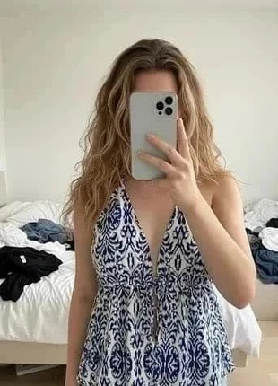 Haut bleu imprimé estival femme #114, marque: AzureLoom, état: Très bon état, taille: M / 38 / 10, 25,99 €, 27,99 € Protection acheteurs incluse