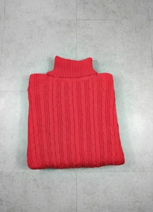 Pull - Torsadé - Col roulé - Rouge - Coton - Taille L - #57, brand: Vintage Dressing, condizioni: Ottime, taglia: L / IT 44 / EU 40, €10.00, €11.20 include la Protezione acquisti