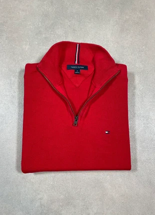 Quart Zip Half Zip Tommy Hilfiger Homme Logo Brodé en Coton Couleur Rouge Taille M, marque: Tommy Hilfiger, état: Neuf sans étiquette, taille: M, 39,00 €, 41,65 € Protection acheteurs incluse
