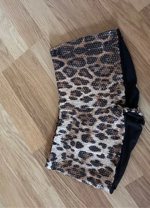 Short léopard paillettes, marque: Primark, état: Très bon état, taille: S / 36 / 8, 4,00 €, 4,90 € Protection acheteurs incluse