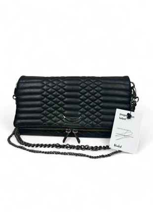 Sac pochette rock matelassé noir en cuir, brand: Zadig & Voltaire, condition: Very good, €100.00, €105.70 includes Buyer Protection