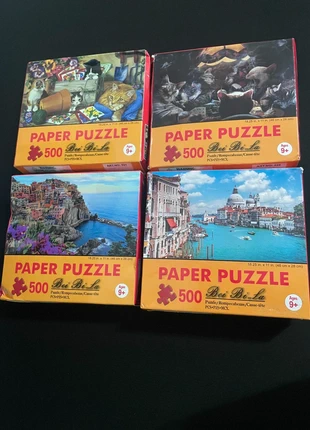 4 puzzle da 500 pezzi, estado: Novo sem etiquetas, €14.99, €16.44 inclui Proteção do Comprador