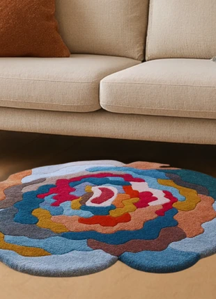 Tapis laine tufté fait main Pastel & Moderne – 90 cm Neuf|Pastel & Modern Rug – 90 cm, brand: EtikaChange, condition: New, €64.90, €68.85 includes Buyer Protection