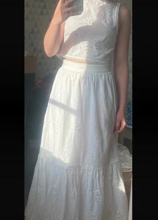 Ensemble h&m blanc, bohème, parfait pour l’été, marque: H&M, état: Neuf sans étiquette, taille: XS / 34 / 6, 17,00 €, 18,55 € Protection acheteurs incluse