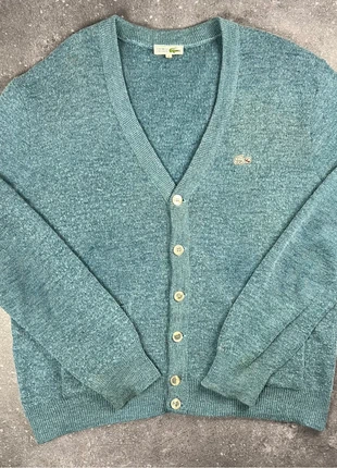 Gilet cardigan Lacoste bleu lagon logo brodé - L homme - laine KZL 02, merk: Lacoste, staat: Goed, maat: L, € 15,00, € 16,45 inclusief Kopersbescherming Pro