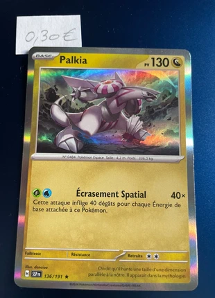 Palkia 136/191 holo, marque: Pokémon, état: Très bon état, 1,00 €, 1,75 € Protection acheteurs incluse