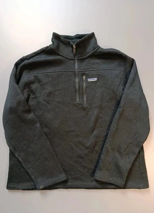 Veste polaire Patagonia half zip 1/4 zip Demi zip col camionneur noir logo brodé Taille L, brand: Patagonia, condition: Good, size: L, €45.00, €47.95 includes Buyer Protection