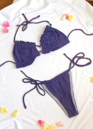Bikini y2k violet uni – taille M – look minimaliste tendance, marke: Bain de Soleil, zustand: Sehr gut, größe: M / 38 / 10, 19,99 €, 21,69 € inklusive Vinted-Käuferschutz