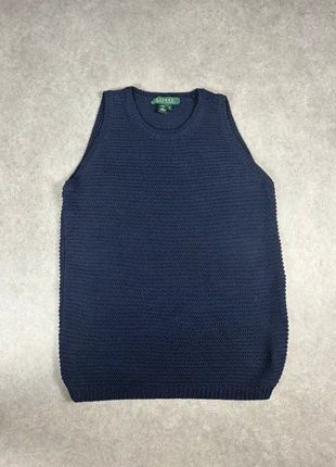 Lauren Ralph Lauren blue knitted vest gilet size M, marque: Lauren Ralph Lauren, état: Très bon état, taille: M / 38 / 10, 21,99 €, 23,79 € Protection acheteurs incluse
