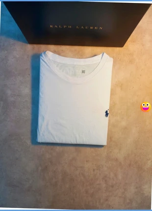 T-shirt tee shirt Ralph Lauren blanc logo brodé bleu pour homme taille L - authentique, marque: Ralph Lauren, état: Très bon état, taille: L, 24,00 €, 25,90 € Protection acheteurs (Pro) incluse