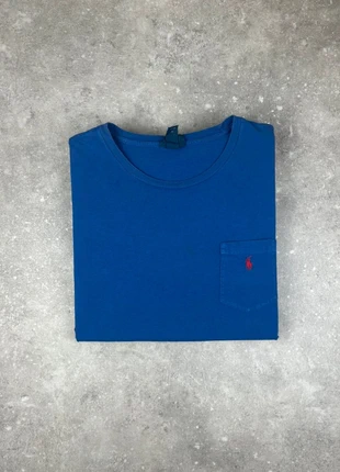 T-shirt Unie Ralph Lauren / Taille XXL Homme / Bleu Logo Brodé avec Poche, brand: Ralph Lauren, condition: Very good, size: XXL, €12.90, €14.25 includes Buyer Protection Pro