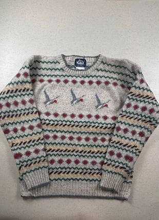 Pull en laine col rond avec motifs colorés vintage woolrich mixte taille s, brand: Woolrich, condition: Very good, size: S, €30.00, €32.20 includes Buyer Protection