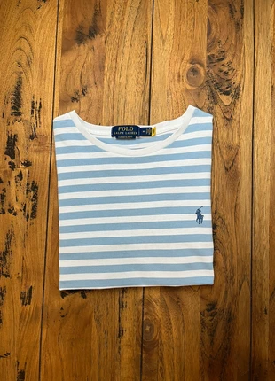 T shirt Ralph Lauren rayé bleu et blanc taille M, brand: Ralph Lauren, condizioni: Ottime, taglia: M, €20.00, €21.70 include la Protezione acquisti