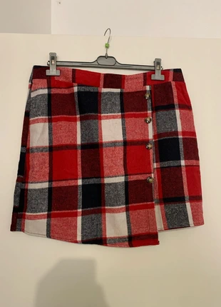 Jupe courte motif quadrillé, marca: Boutique Parisienne, estado: Novo sem etiquetas, tamanho: XXL / 44 / 16, €20.00, €21.70 inclui Proteção do Comprador