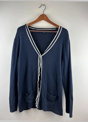 Cardigan marine à liserés blancs – Tommy Hilfiger 184N, brand: Tommy Hilfiger, condizioni: Buone, taglia: XXL / IT 48 / EU 44, €8.10, €9.21 include la Protezione acquisti Pro