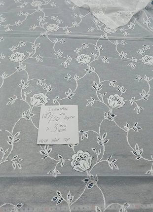 Devonshire white net curtain 50 inch drop x 3mtrs wide, condition: New with tags, size: 250 cm - 299 cm, £3.00, £3.85 includes Buyer Protection Pro
