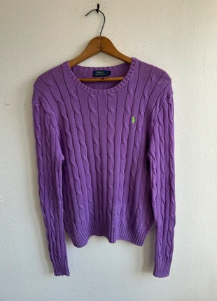 Pull Torsadé Ralph Lauren Violet 📏 XL, marque: Ralph Lauren, état: Très bon état, taille: XL / 42 / 14, 39,00 €, 41,65 € Protection acheteurs (Pro) incluse
