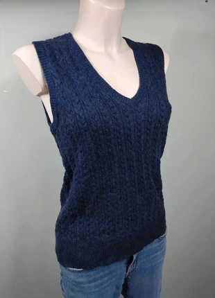 Pull - Sans manche - Torsadé - Bleu marine - Taille S #13, brand: Vintage Dressing, condizioni: Ottime, taglia: S / IT 40 / EU 36, €15.00, €16.45 include la Protezione acquisti