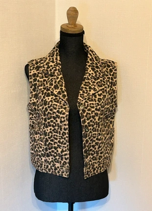 Gilet Sans Manches Jean Léopard Cropped (Taille S/M) - Neuf - Vintage/Y2K, zustand: Neu, größe: M / 38 / 10, 15,00 €, 16,45 € inklusive Vinted-Käuferschutz