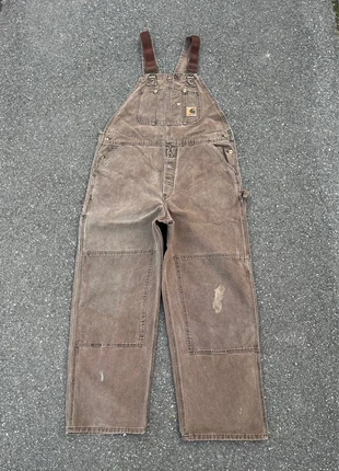 Salopette/dungarees carhartt double knee workwear marron sunfaded patiné vintage - Taille XL(40x32), marke: Carhartt, zustand: Sehr gut, größe: XL, 60,00 €, 63,70 € beinhaltet Vinted-Käuferschutz Pro
