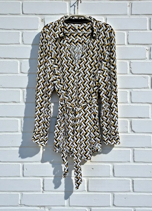 Miss Etam Blouse Maat 46 Geel Zwart Wit Retro Print, merk: Miss Etam, staat: Heel goed, maat: XXXL / 46 / 18, € 9,00, € 10,15 inclusief Kopersbescherming Pro