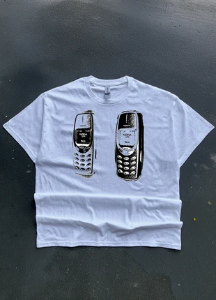 T-shirt vintage graphic tee boxy nokia, marca: Graphic Tee, estado: Muito bom, tamanho: XL, €9.99, €11.19 inclui Proteção do Comprador Pro