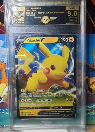 AP grading 9.0 - 2021 pokemon pikachu v Sword & Shield black star promo-SWSH061, merk: Pokémon, staat: Als nieuw, € 20,00, € 21,70 inclusief Kopersbescherming