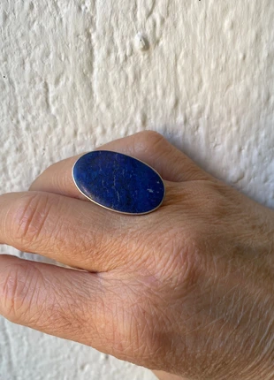 Bague argent 925 cabochon ovale lapis lazuli vintage, marque: Vintage, état: Très bon état, taille: 18,1 mm, 32,00 €, 34,30 € Protection acheteurs (Pro) incluse