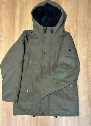 Veste Carhartt WIP Anchorage Parka kaki M hiver capuche fourrée logo homme streetwear, marca: Carhartt, estado: Muy bueno, tamaño: M, 55,00 €, 58,45 € Protección al comprador incluida