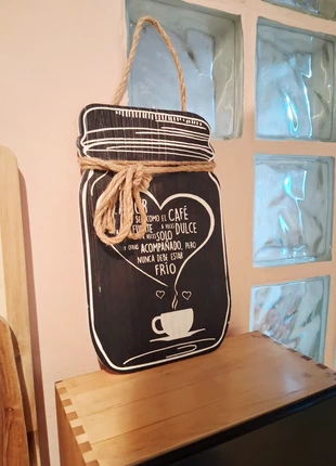 Cartel de madera decorativo Café, marque: Maisons du Monde, état: Neuf sans étiquette, 10,00 €, 11,20 € Protection acheteurs incluse