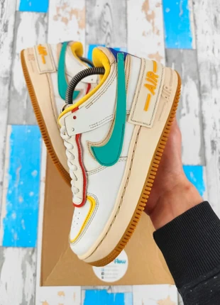 Baskets Sneackers Nike Air Force One AF1 Low Shadow << Summit White Neptune Green >> Taille 37.5, marke: Nike, zustand: Sehr gut, größe: 37.5, 55,00 €, 58,45 € beinhaltet Vinted-Käuferschutz Pro