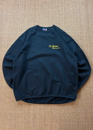 Pull Russell Athletic crewneck noir K. Greve Hygieneservice brodé Allemagne 2000s mixte XL #0380, brand: Russell Athletic, condizioni: Ottime, taglia: XL, €30.00, €32.20 include la Protezione acquisti Pro