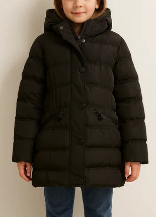 Piumino lungo nero imbottito bambina 8 anni winter essential, brand: J.N.S, condizioni: Ottime, taglia: 8 anni / 128 cm, €14.00, €15.40 include la Protezione acquisti