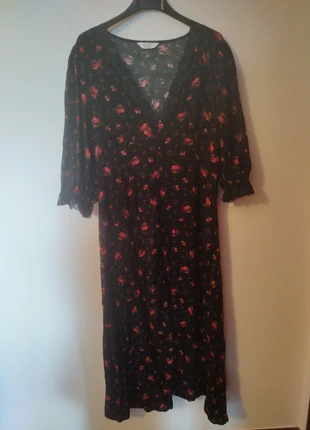 Vestido floreado largo abotonado, marque: Miss Selfridge, état: Très bon état, taille: XXL / 44 / 16, 13,00 €, 14,35 € Protection acheteurs incluse