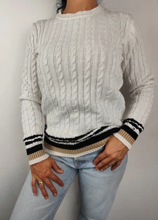 Pull torsadé Tommy Hilfiger – Taille S – confortable épais et chaud #682, marke: Tommy Hilfiger, zustand: Sehr gut, größe: S / 36 / 8, 30,00 €, 32,20 € inklusive Vinted-Käuferschutz