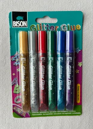 Bison glitter lijm, merk: Bisón, staat: Nieuw met prijskaartje, € 3,00, € 3,85 inclusief Kopersbescherming