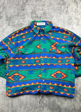 Vintage Bugle Boy Crazy Fleece Jacket XL – Bold 80s/90s Aztec Pattern, marque: Vintage Dressing, état: Très bon état, taille: XL, 50,00 €, 53,20 € Protection acheteurs incluse