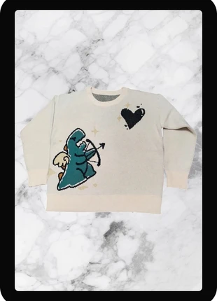 Pull y2k vintage crème avec motif en dinosaure XL, marque: y2k, état: Neuf sans étiquette, taille: XL, 30,00 €, 32,20 € Protection acheteurs incluse