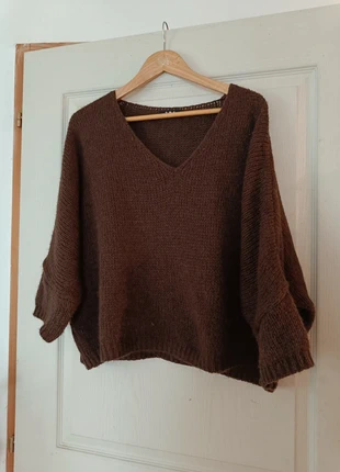 Pull loose chocolat, marque: Unique, état: Très bon état, taille: Taille unique, 14,00 €, 15,40 € Protection acheteurs incluse