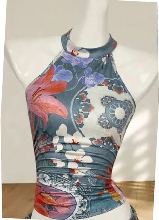 Top dos nu bohème à motifs colorés – style été, brand: lune & co, condition: Very good, size: S / 36 / 8, €23.90, €25.80 includes Buyer Protection