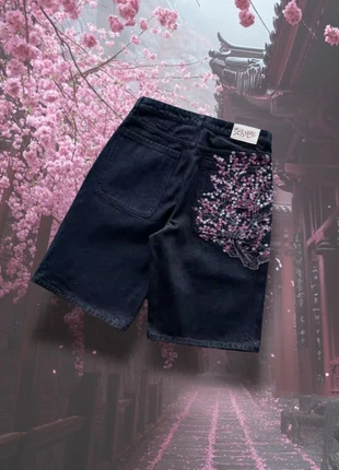 Short Jean Noir Fleuri Homme - Streetwear Été Tendance Confortable et Stylé, brand: y2k, condition: New without tags, size: M, €44.99, €47.94 includes Buyer Protection