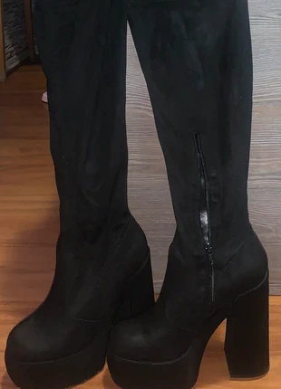 38-39es velur hosszú csizma, márka: Shein, állapot: Új, címkék nélkül, méret: 39, 8,500.00 Ft, 9,205.00 Ft vevővédelemmel